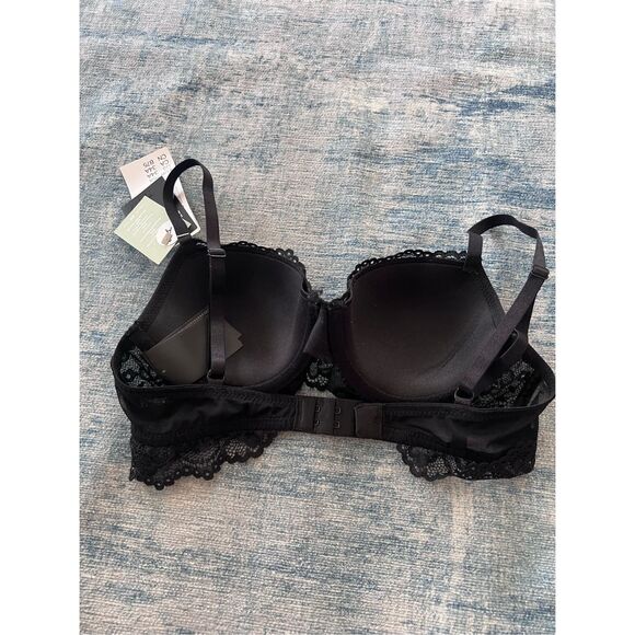 NWT! H&M Black Floral Lace Underwire Bra 34A - Picture 2 of 5